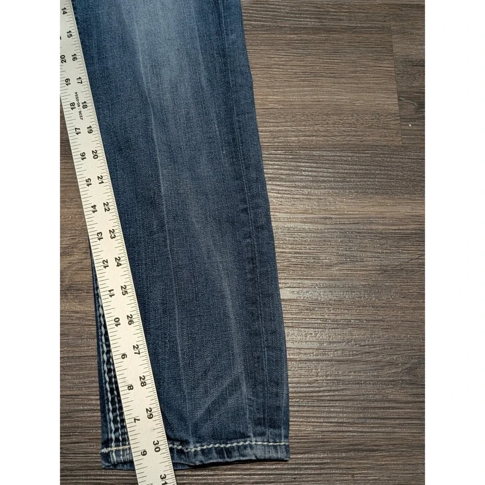 Rock Revival Betty Easy Skinny Jeans Womens 31 Medium Wash Embellished Y2K Denim